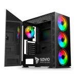 Caixa Semitorre ATX Savio SAVGC-PRIMEX1 Preto
