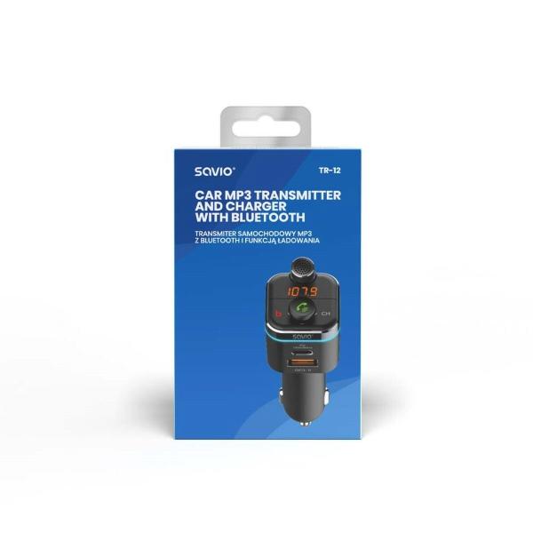 Reprodutor MP3 e Transmissor FM para Auto Savio TR-11/B