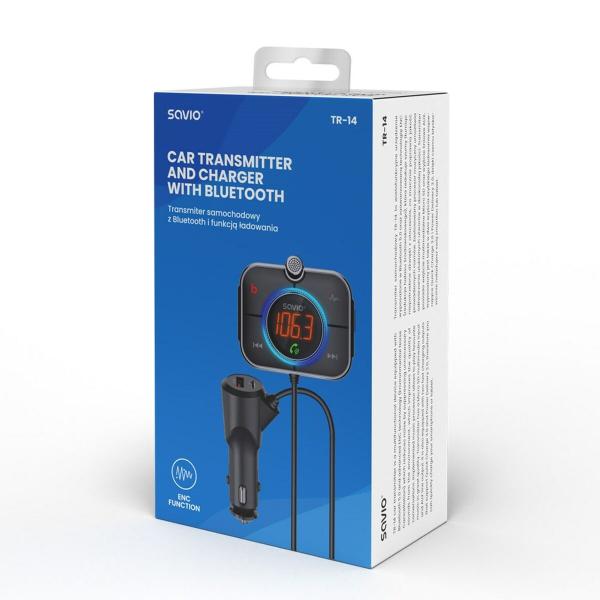Reprodutor MP3 e Transmissor FM para Auto Savio TR-14