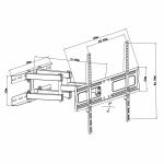 Suporte TV MacLean MC-762 70" 37" 30 Kg