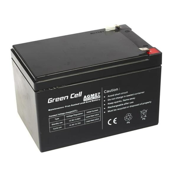 Bateria para Sistema Interactivo de Fornecimento Ininterrupto de Energia Green Cell AGM07 12 Ah 12 V
