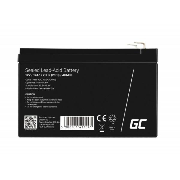 Bateria para Sistema Interactivo de Fornecimento Ininterrupto de Energia Green Cell AGM08 1400 mAh 12 V