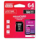 Cartão de Memória Micro SD com Adaptador GoodRam A0025034 Classe 10 UHS-I 100 Mb/s