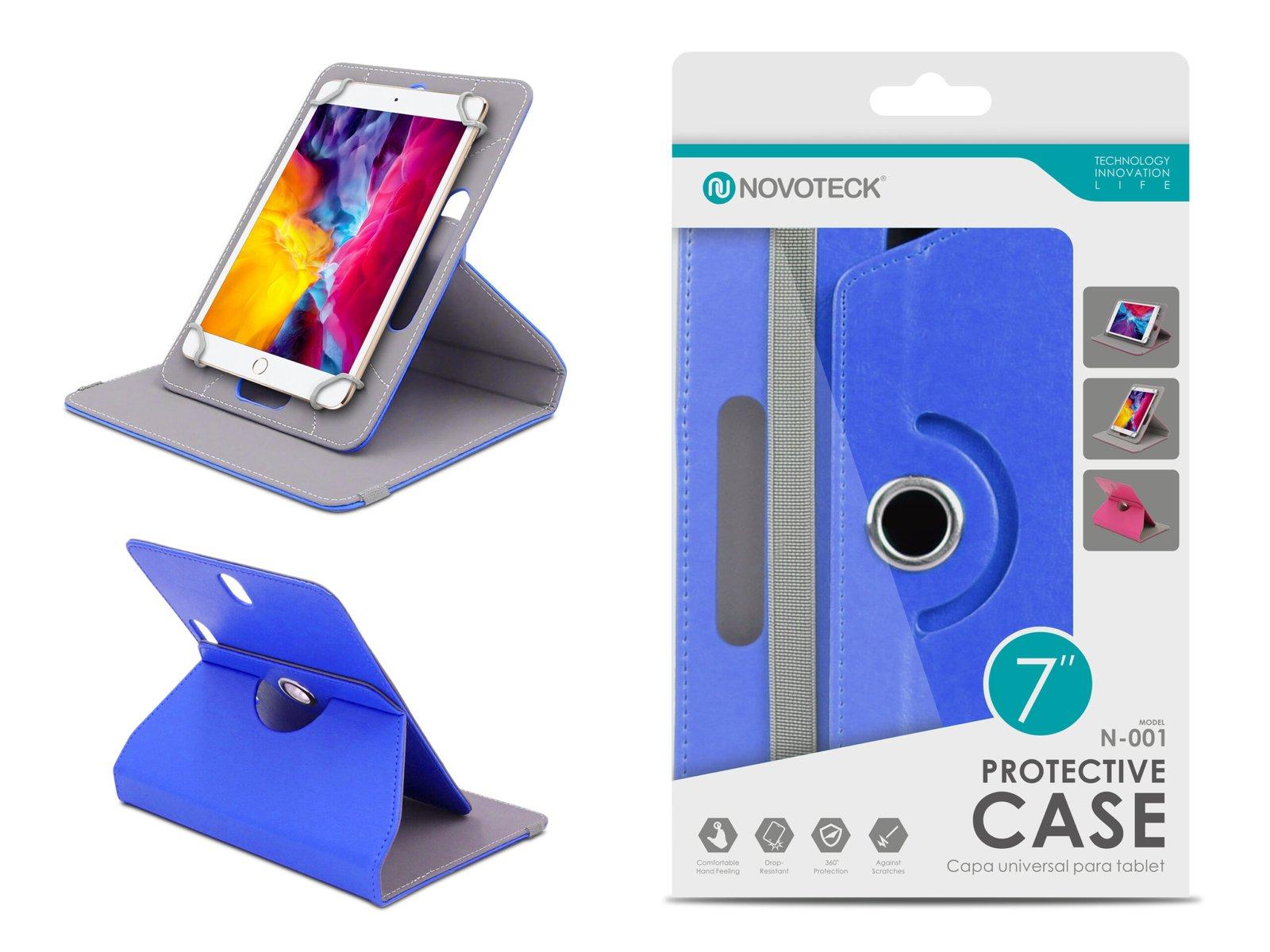 Capa Protetora Universal Azul para Tablet de 7'' - N-001 - Confortável, Resistente a Quedas e com Suporte Ajustável
