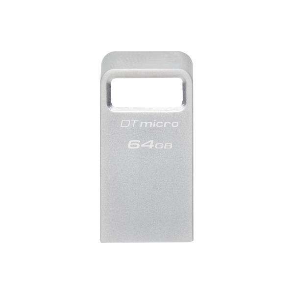Memória USB Kingston DTMC3G2/64GB Corrente para Chave Prateado Preto 64 GB