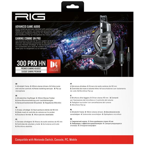 Auriculares Nacon 300 PRO HN Preto