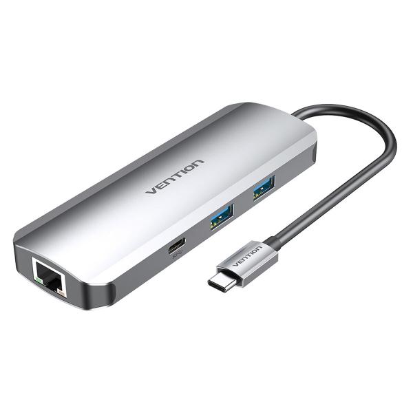 Hub USB Vention TOMHB 100 W Prateado