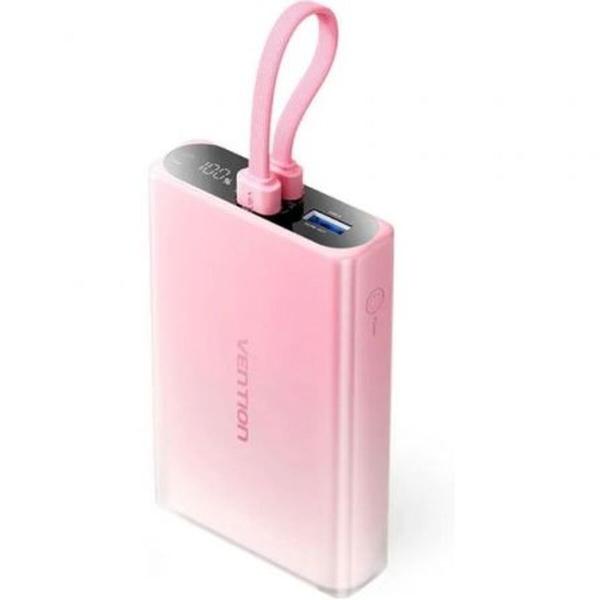 Powerbank Vention FHZP0 Cor de Rosa 10000 mAh