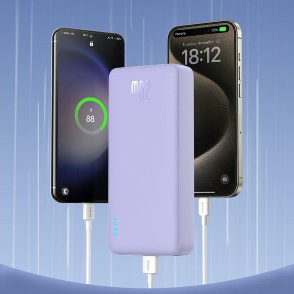 Powerbank Baseus P10022804513-00 Violeta 20000 mAh 74 WH