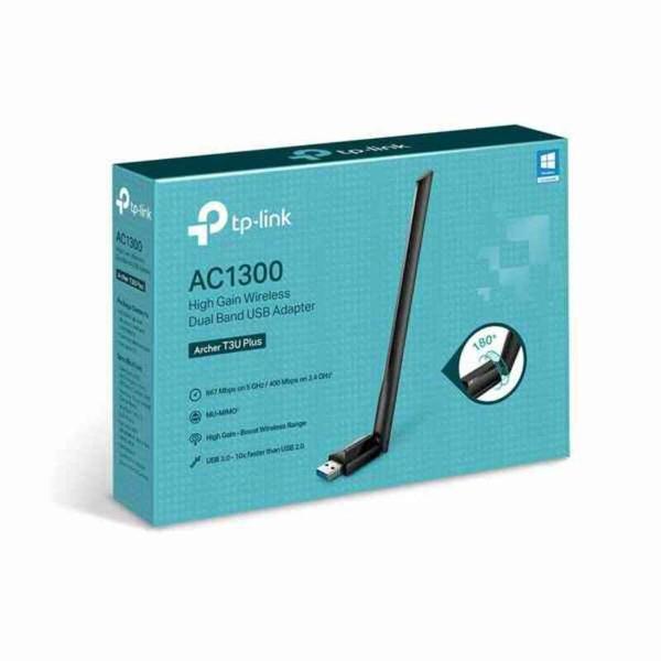 Adaptador USB Wifi TP-Link ARCHER T3U PLUS AC1300 Preto