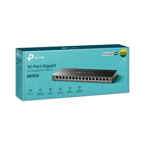 Switch de mesa TP-Link TL-SG116E RJ45 32 Gbps Preto