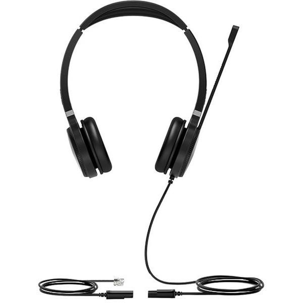 Auriculares com microfone Yealink YHS36-DUAL Preto/Prateado