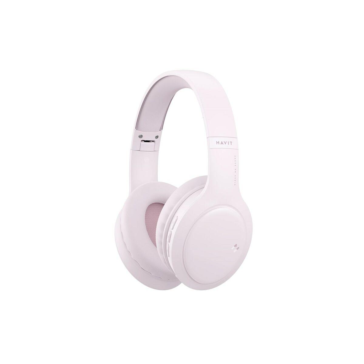Fones de Ouvido Bluetooth de Faixa de Cabeça Havit H633BT Cor de Rosa