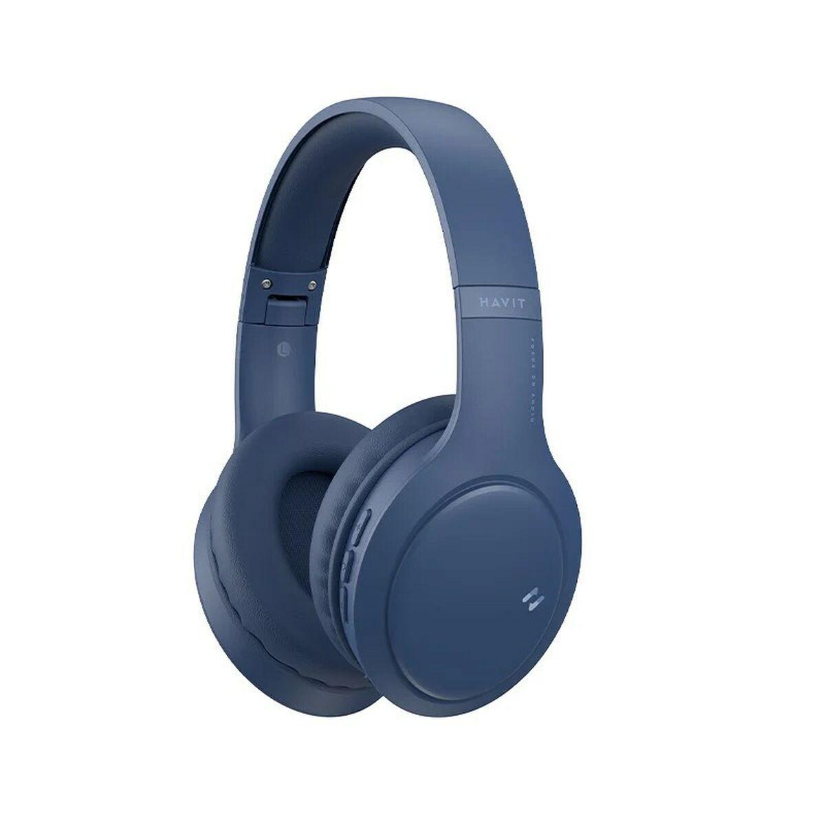 Fones de Ouvido Bluetooth de Faixa de Cabeça Havit H633BT Azul