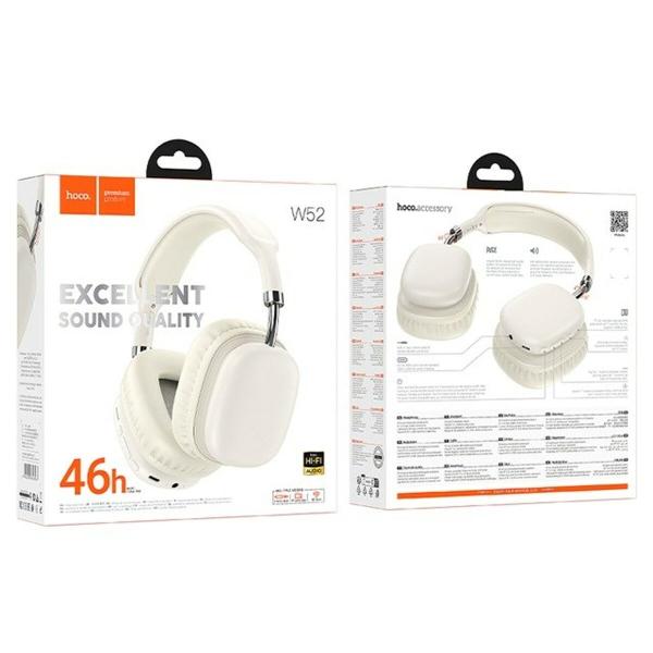 Auriculares sem fios Hoco W52 milky white