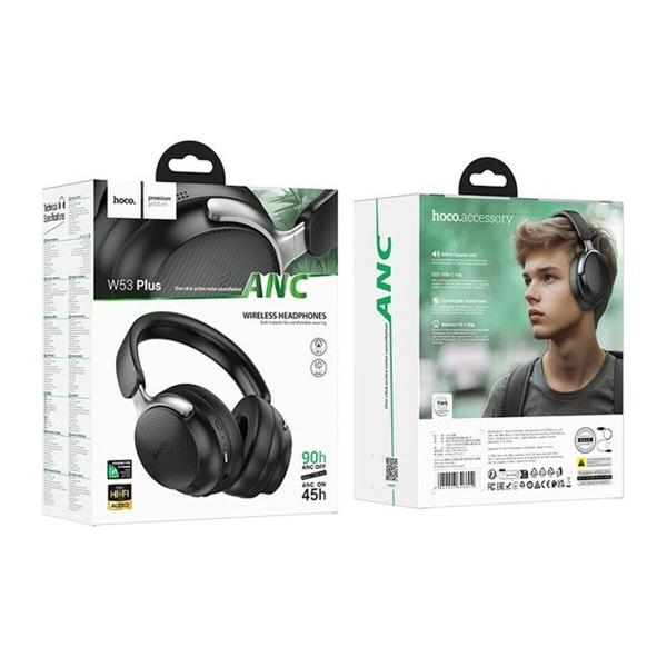Auriculares sem fios Hoco W53 Preto