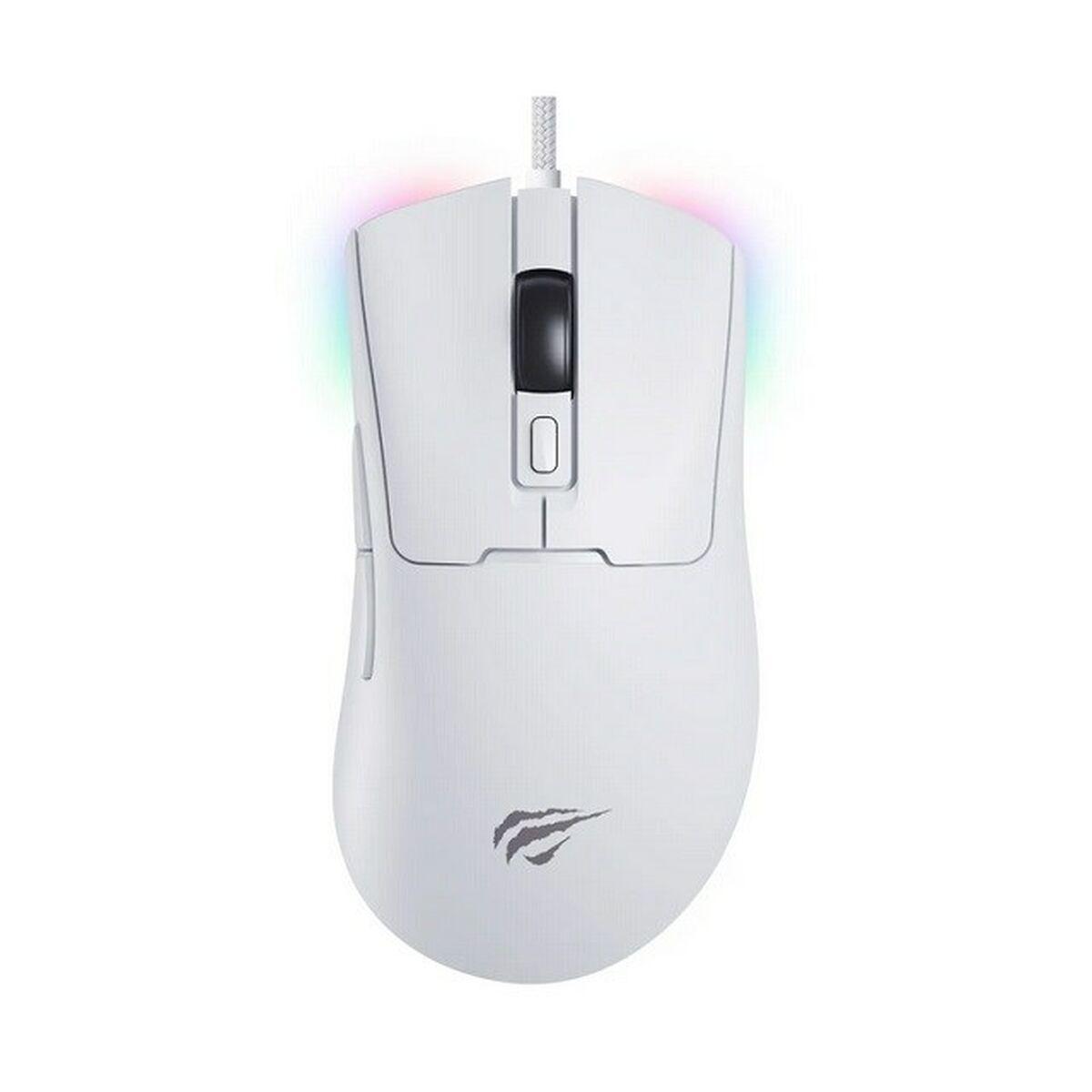 Rato Havit MS966 Branco Estampado 12000 dpi