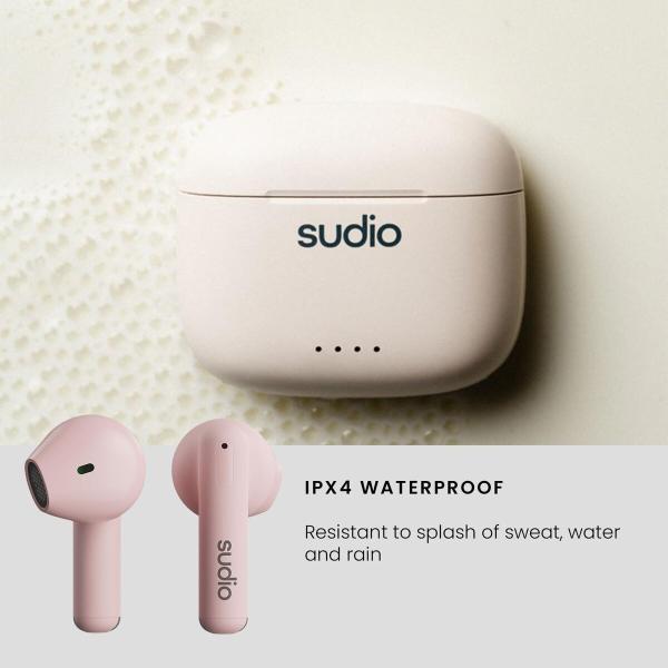 Auriculares in Ear Bluetooth Sudio A1 True Wireless Cor de Rosa