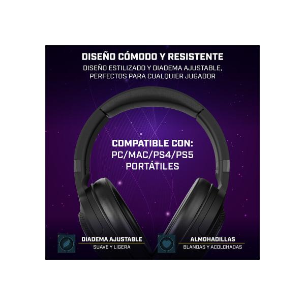 Auriculares com microfone Newskill NS-HS-SOBEK-71 Preto