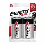 Pilhas Energizer MAX – D 1,5 V (2 Unidades)