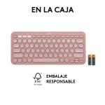 Teclado sem Fios Logitech K380s Cor de Rosa Qwerty espanhol