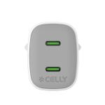 Carregador de Parede Celly UPTC2USBC45WWH Branco