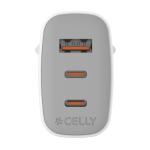 Carregador de Parede Celly UPTC1USB2USBC65 Branco