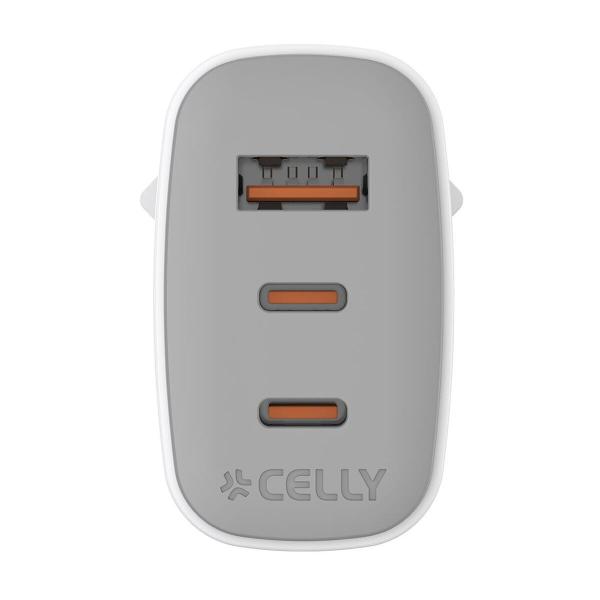 Carregador de Parede Celly UPTC1USB2USBC65 Branco
