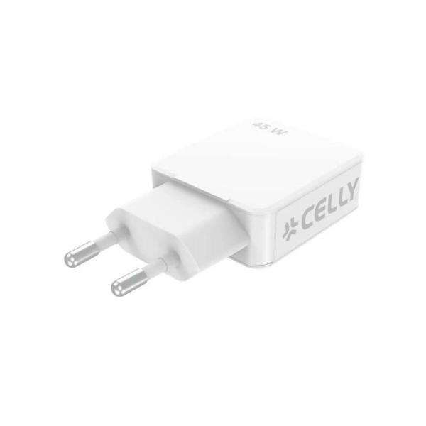 Carregador de Parede Celly SLIMTC1C1A45WWH Branco 45 W