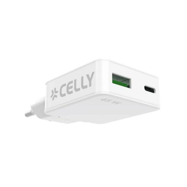 Carregador de Parede Celly SLIMTC1C1A45WWH Branco 45 W
