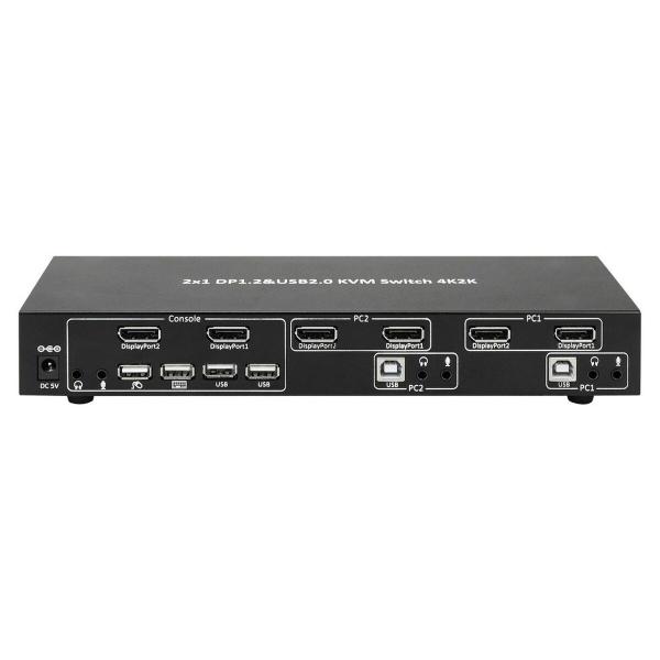 Switch KVM Techly DP-KVM2