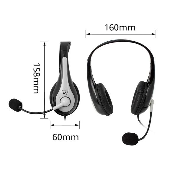 Auriculares Ewent EW3565 Branco Preto