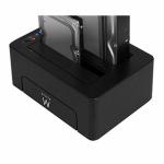 Dock Station Dual Ewent AAACET0186 Dual 2.5"-3.5" USB 3.1 ABS Preto