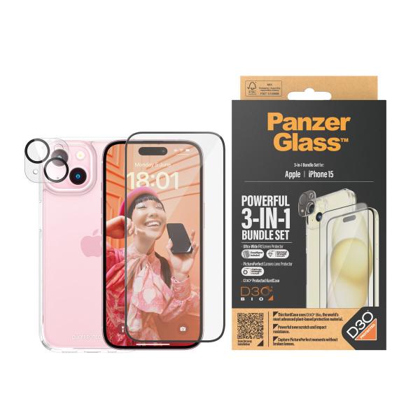 Protetor de ecrã para o telemóvel Panzer Glass B1172+2809 Apple iPhone 15