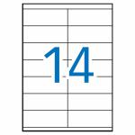 Etiquetas adesivas Apli 1275 100 Folhas 105 X 40 mm Branco