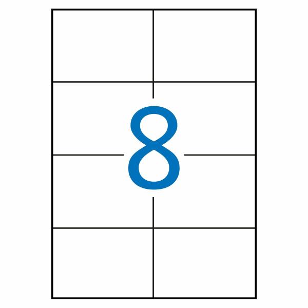 Etiquetas adesivas Apli 1279 100 Folhas 105 X 74 mm Branco