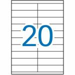 Etiquetas adesivas Apli 01299 100 Folhas 105 x 29 mm Branco