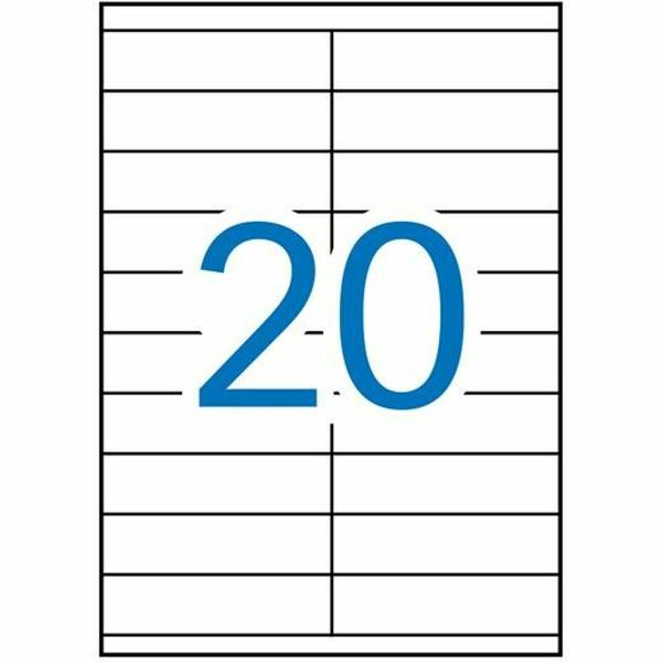 Etiquetas adesivas Apli 01299 100 Folhas 105 x 29 mm Branco