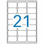 Etiquetas adesivas Apli 100 Folhas 63,5 x 38,1 mm Branco