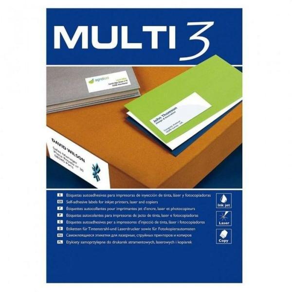 Etiquetas para Impressora MULTI 3 Branco 100 Folhas Ø 117 mm CD/DVD