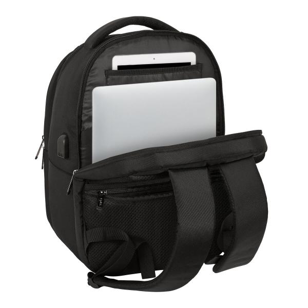 Mochila para Portátil e Tablet com Saída USB Safta Business Preto (31 x 45 x 23 cm)