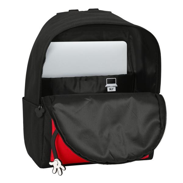 Mochila para notebook Mickey Mouse Clubhouse  mickey mouse  Preto Vermelho 31 x 40 x 16 cm