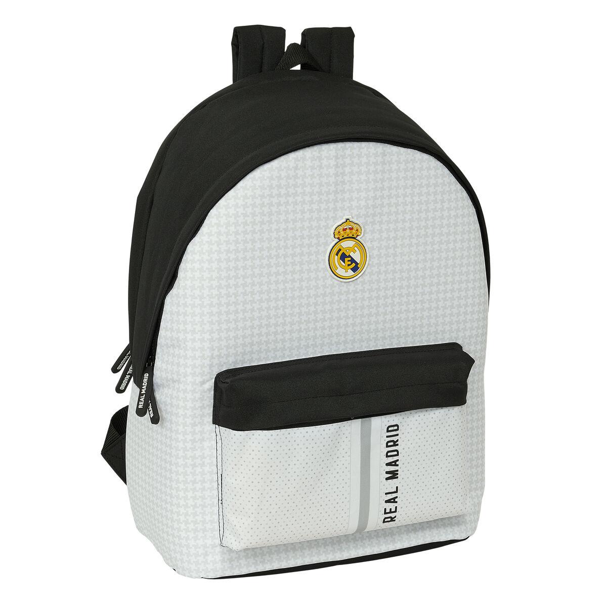 Mochila para notebook Real Madrid C.F. 24/25 Branco Cinzento 31 x 44 x 18 cm 15,6"