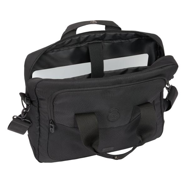 Mala para Portátil Real Madrid C.F. Premium Preto 40 x 33 x 9 cm