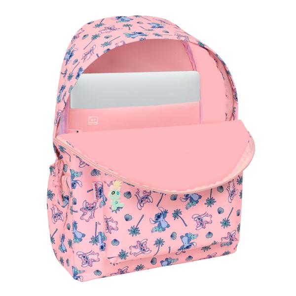 Mochila para notebook Lilo & Stitch Beach Cor de Rosa