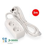 Extensão com 2 Tomadas sem Interruptor EDM 41017 Schuko (3 m)