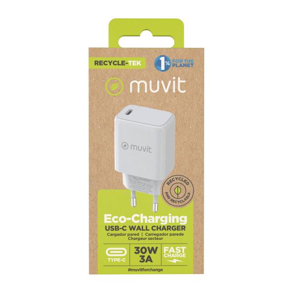 Carregador de Parede Muvit MCACC0014 Branco 30 W