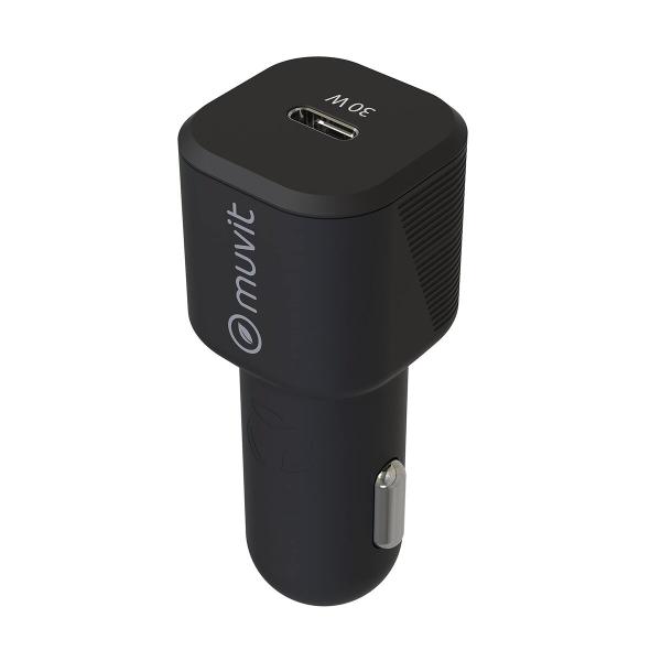 Carregador USB para carro Muvit Preto 30 W