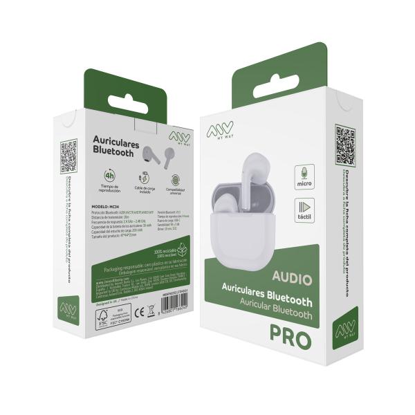 Auriculares in Ear Bluetooth Myway Pro touch control
