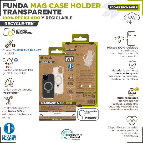 Capa para Telemóvel Muvit for Change iPhone 15 Pro Max Magnética